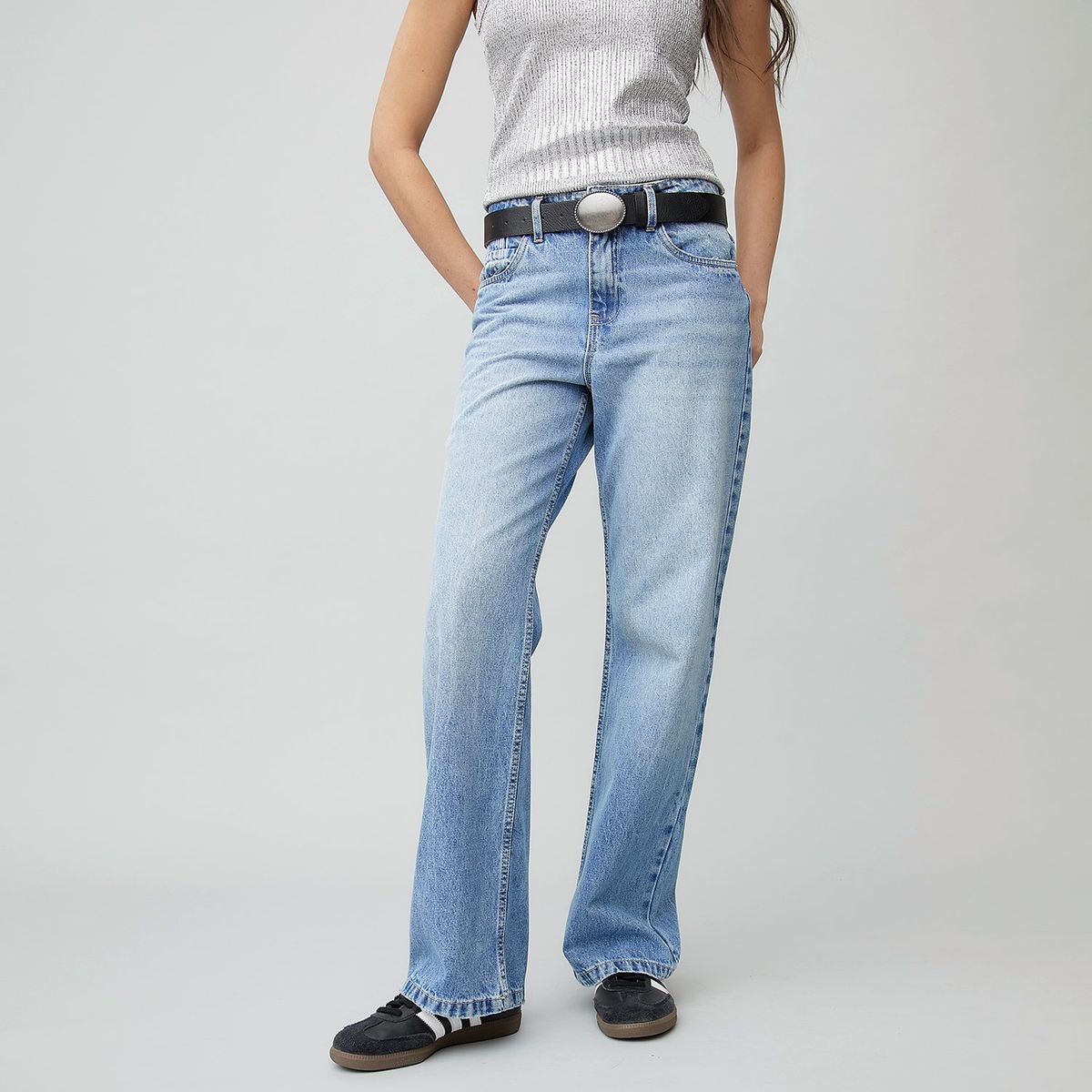 AMERICANINO - Jeans Straight Tiro Medio Mujer Americanino
