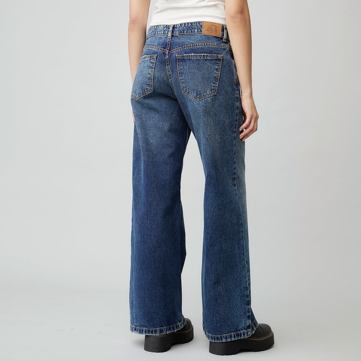 AMERICANINO - Jeans Wide Leg Tiro Medio Mujer Americanino