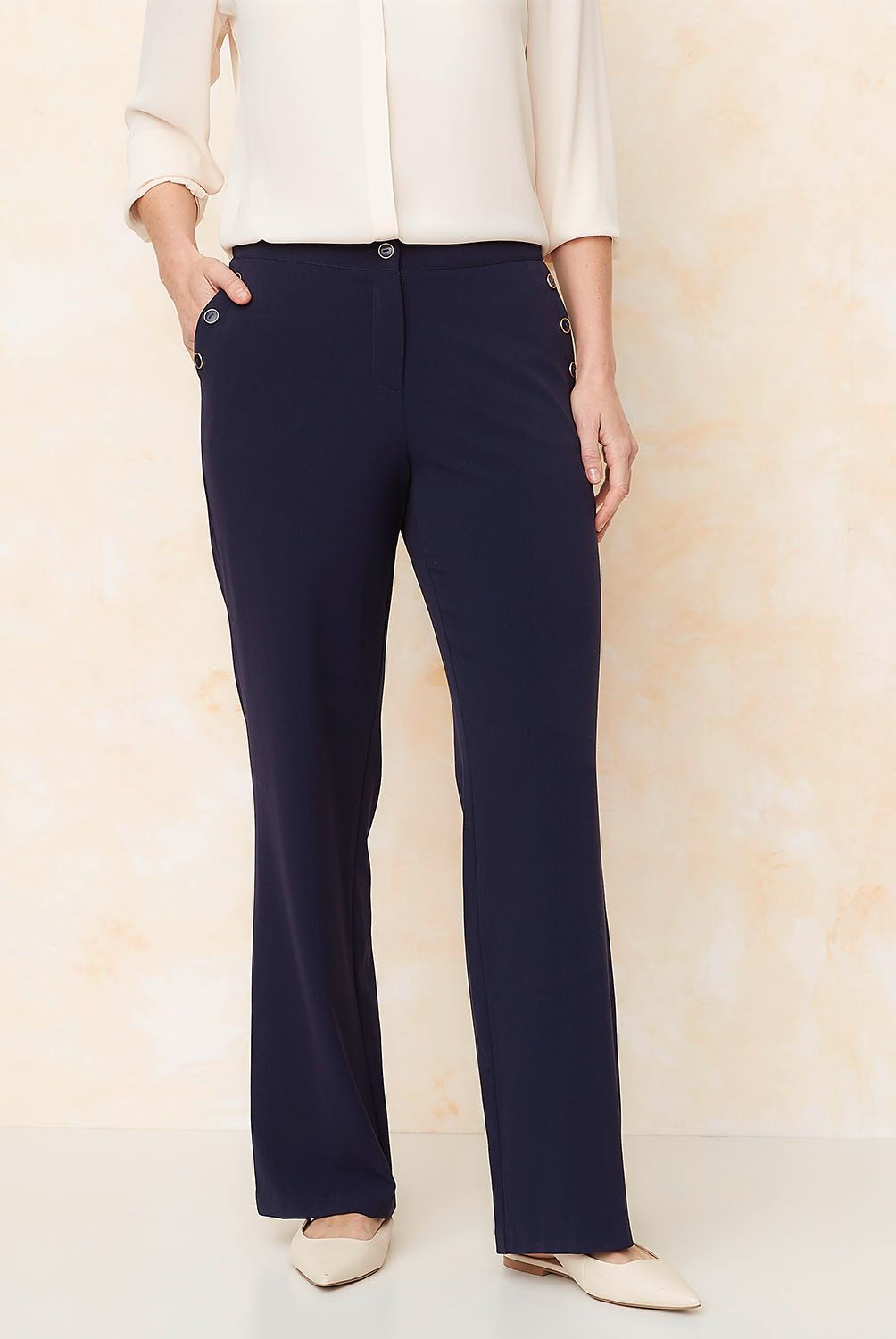 S COCCI - Pantalón Palazzo Tiro Medio Mujer S.Cocci