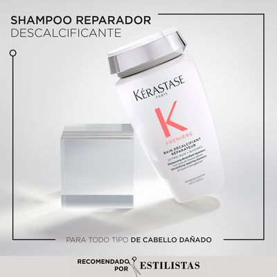 Imagen 2 del producto Set Reparación cabello Premiere Shampoo Bain Décalcifiant Réparateur 250ml + Aceite LHuile Originale Elixir Ultime 50ml Kérastase