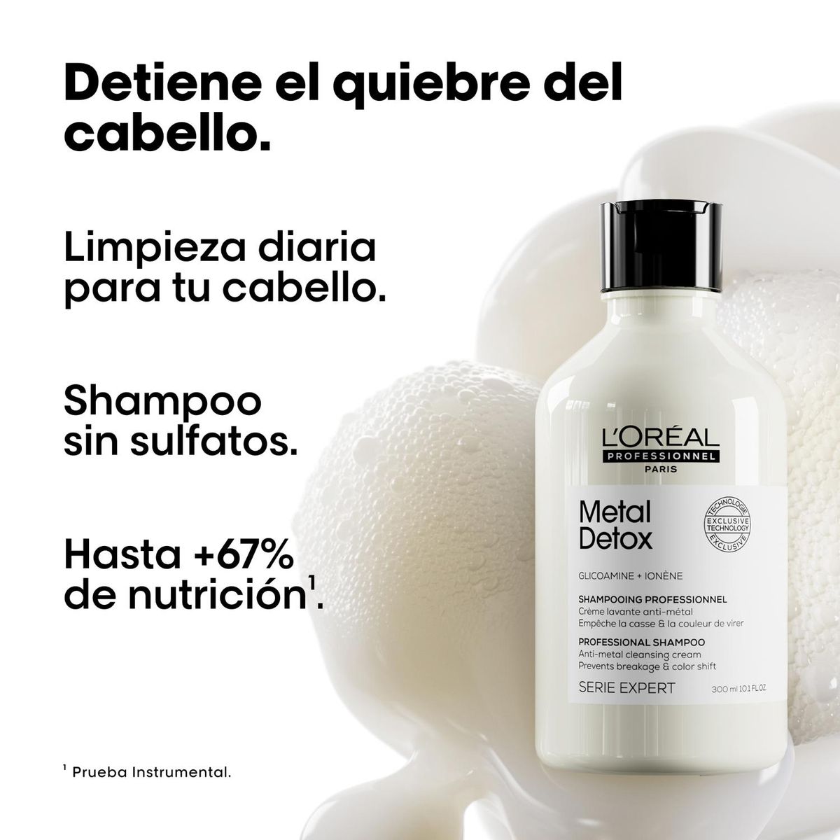 LOREAL PROFESSIONNEL - Set Profesional Anti-Quiebre Shampoo 500Ml + Máscara 250Ml Metal Detox Loreal Professionnel