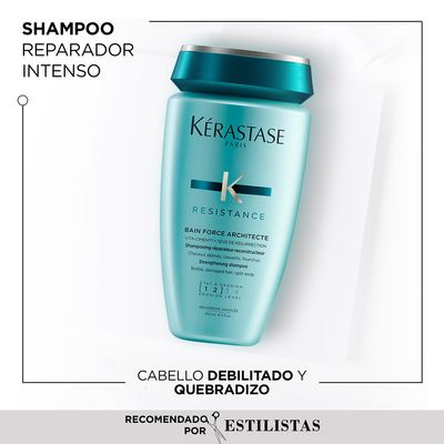 Imagen 2 del producto Set Cabello Dañado Resistance Shampoo Bain Force Architecte 250ml + Aceite LHuile Originale Elixir Ultime 50ml Kérastase