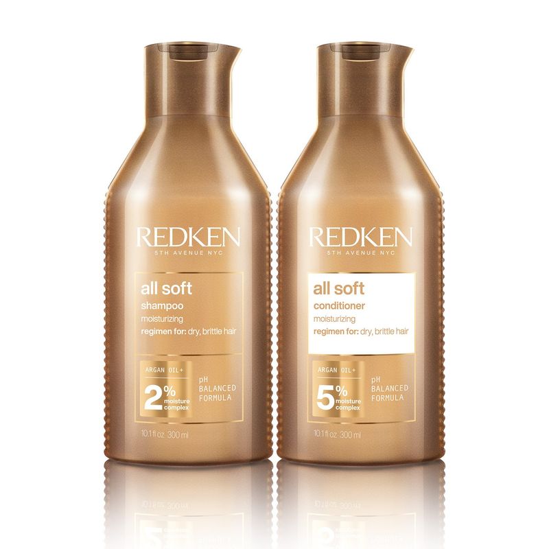 REDKEN - Set Hidratación Cabello Seco All Soft Shampoo 300ml + Acondicionador 300ml Redken
