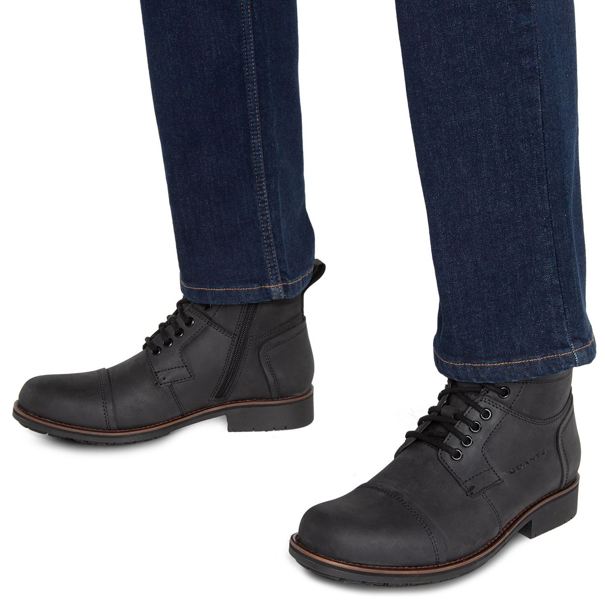 GUANTE - Botín Hombre Cuero Café Guante