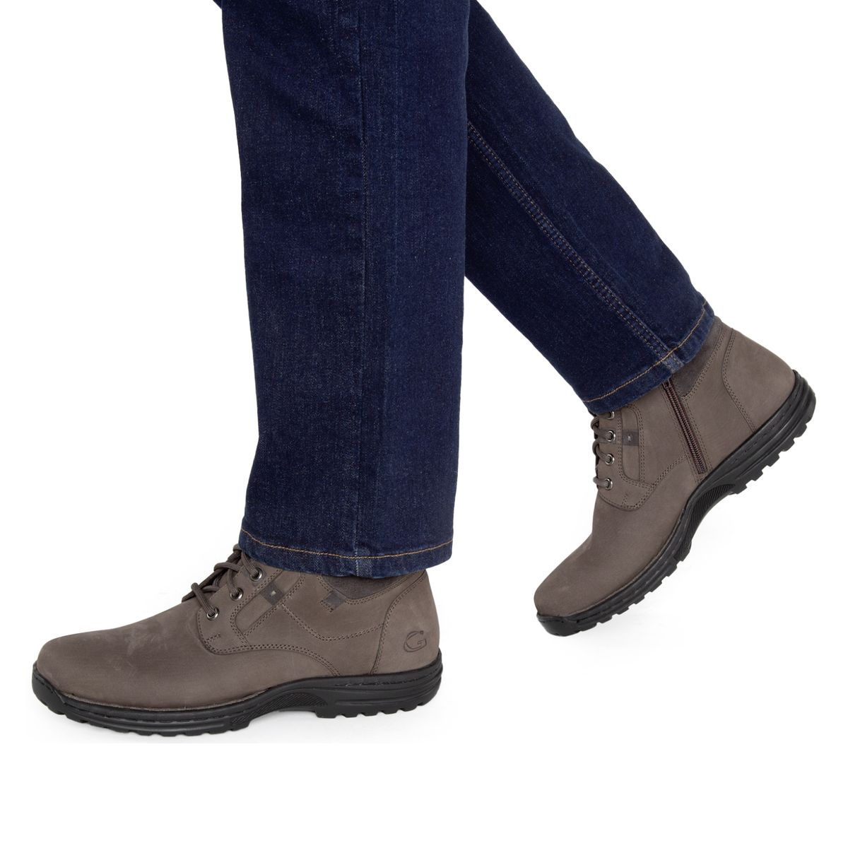 GUANTE - Botín Hombre Cuero Café Guante