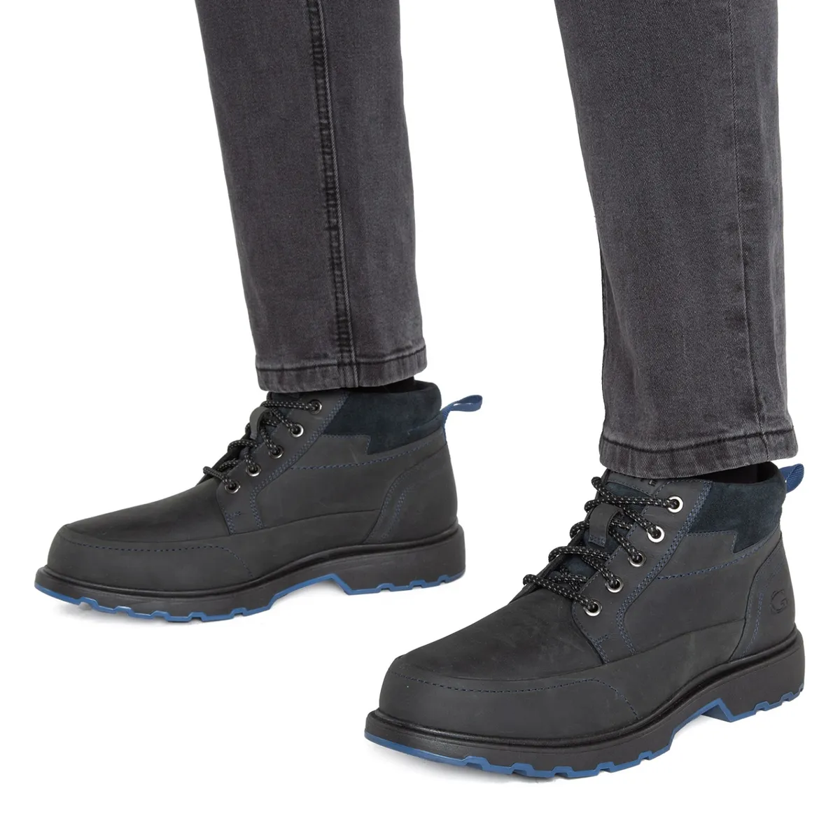 GUANTE - Botín Hombre Cuero Negro Guante