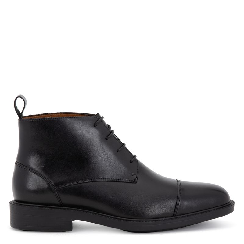 GUANTE - Botín Hombre Cuero Negro Guante