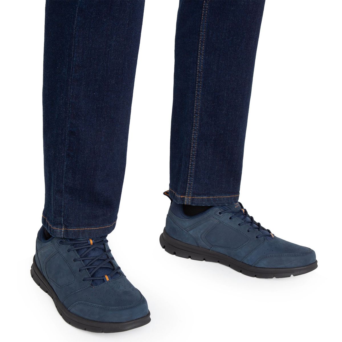 GUANTE - Zapato Casual Hombre Cuero Azul Guante