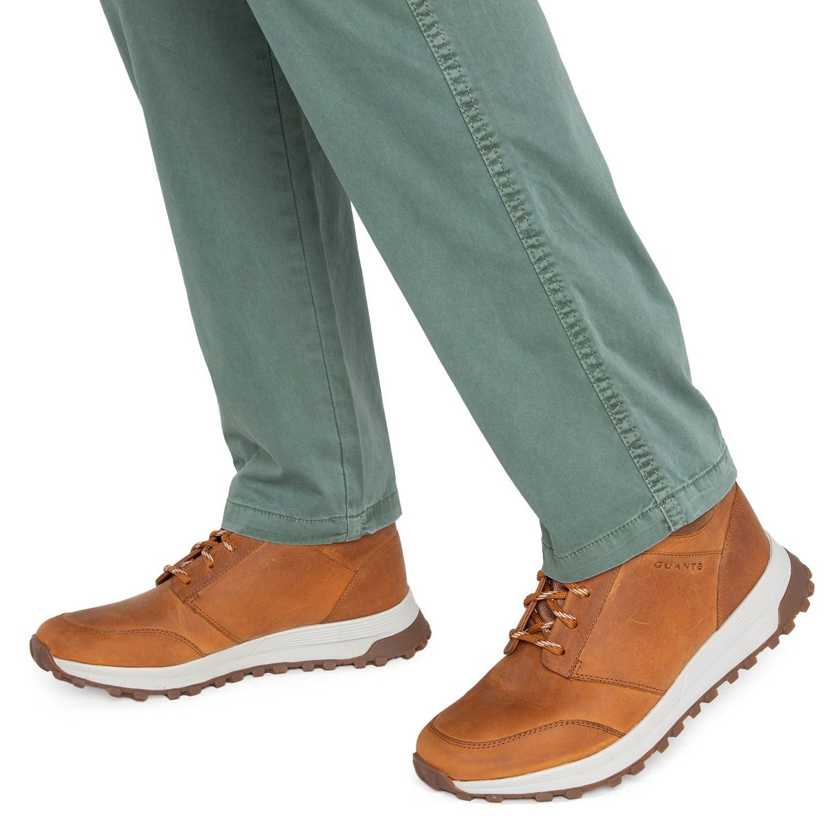 GUANTE - Botín Hombre Cuero Café Guante