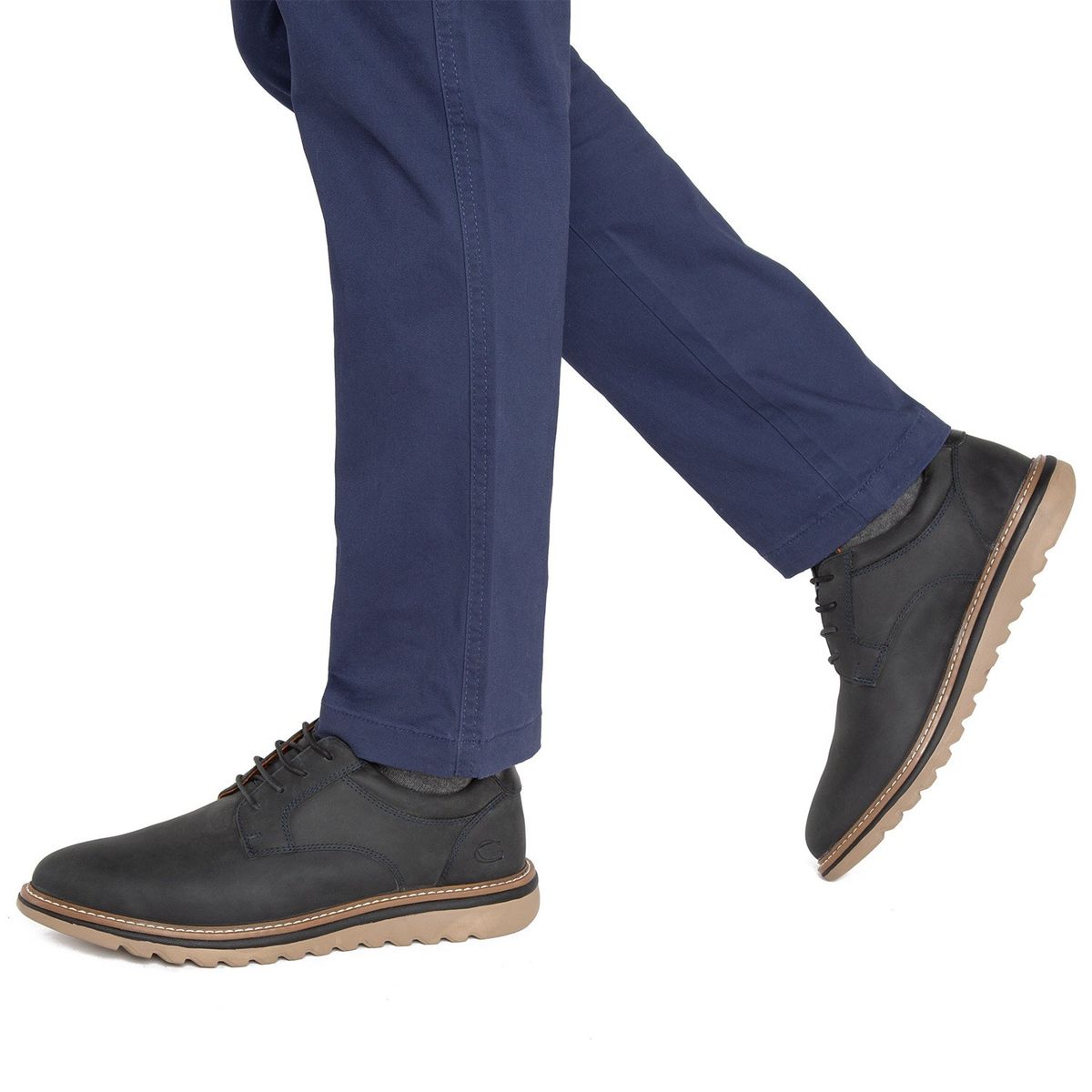 GUANTE - Zapato Casual Hombre Cuero Azul Guante