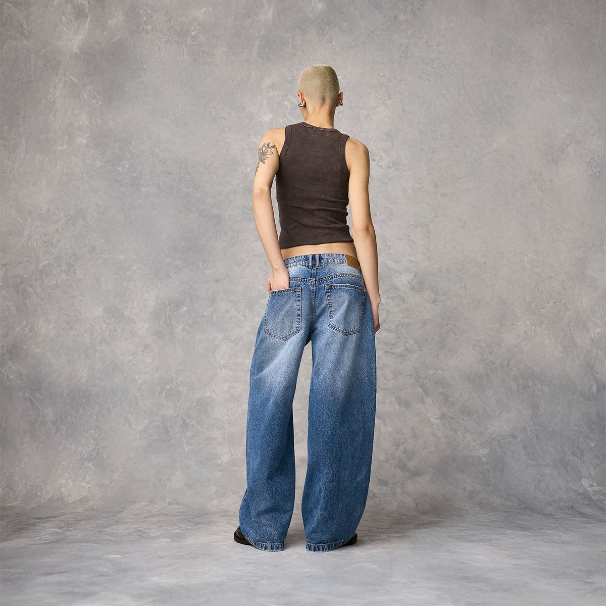 AMERICANINO - Jeans Baggy Tiro Medio Mujer Americanino