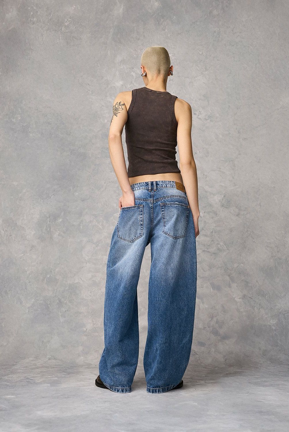 AMERICANINO - Jeans Baggy Tiro Medio Mujer Americanino