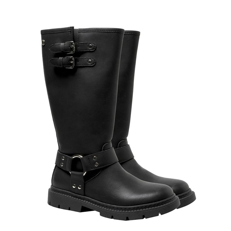 ROMANO Bota Mujer Cuero Negro Romano