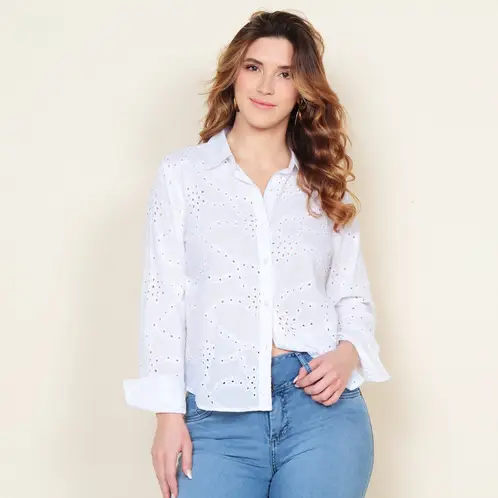 WADOS - Blusa Manga Larga Algodón Mujer