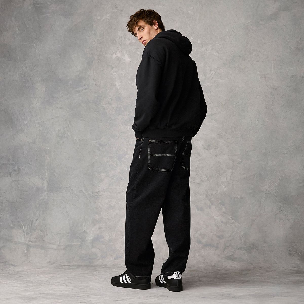 AMERICANINO - Jeans Baggy Tiro Alto Algodón Hombre Americanino