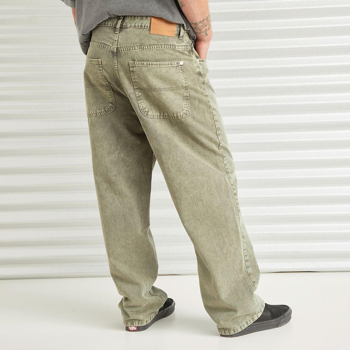 AMERICANINO - Jeans Baggy Tiro Alto Algodón Hombre Americanino