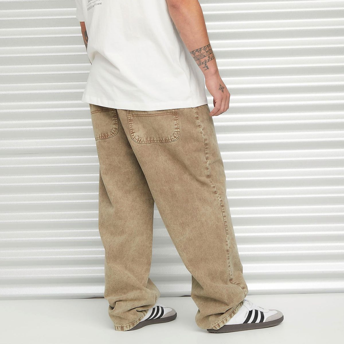 AMERICANINO - Jeans Baggy Tiro Alto Algodón Hombre Americanino