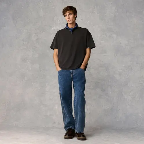 AMERICANINO - Jeans Carpintero Straight Fit Tiro Alto Hombre