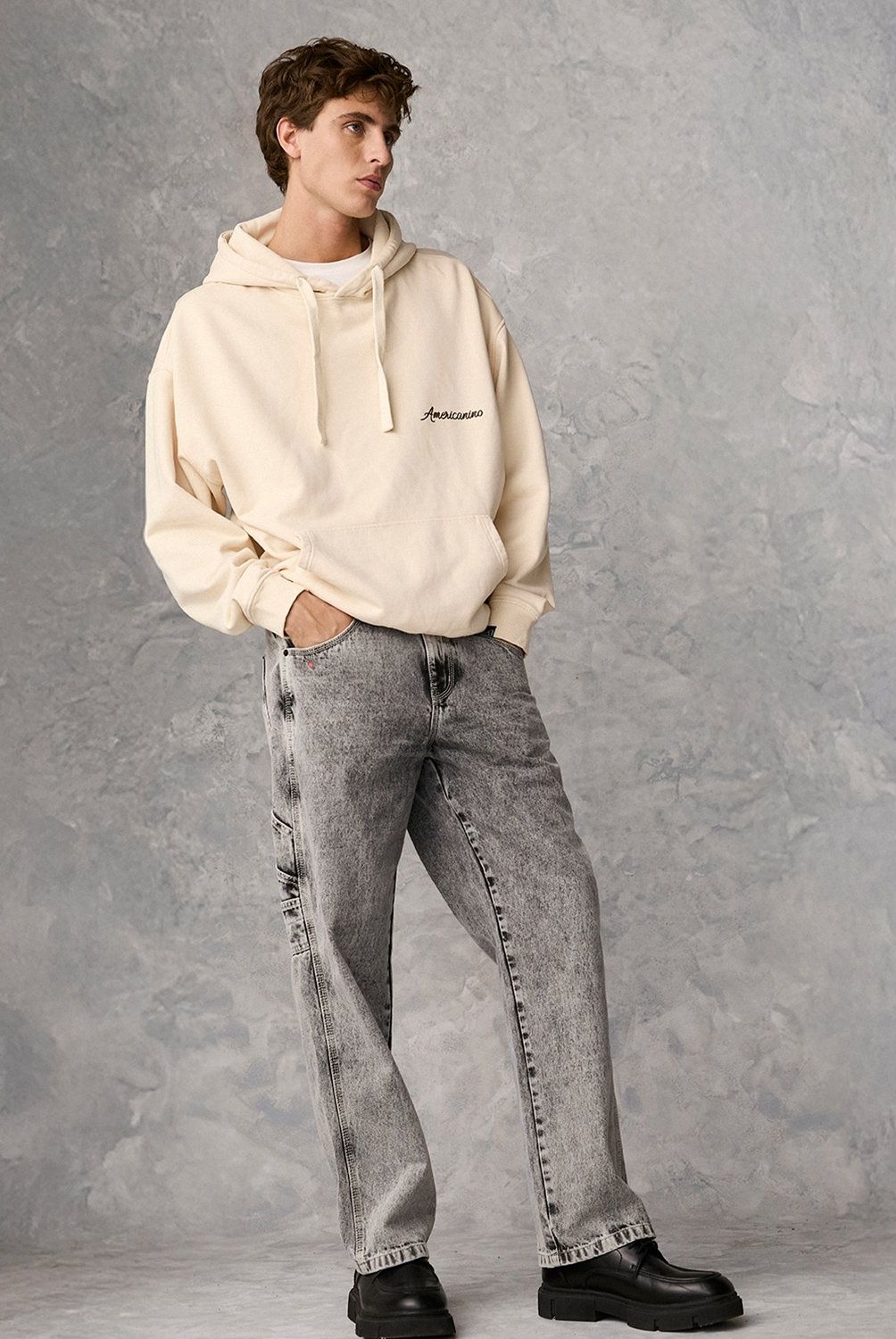AMERICANINO - Jeans Carpintero Americanino Straight Fit Tiro Alto Hombre