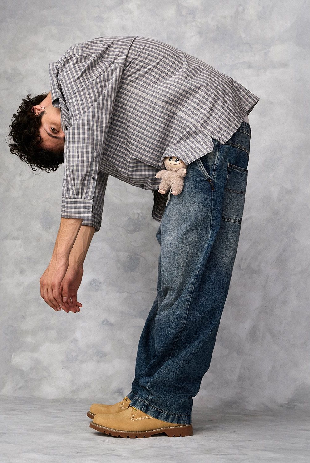 AMERICANINO - Jeans Baggy Tiro Medio Hombre Americanino