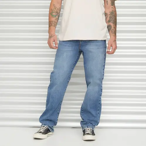AMERICANINO - Jeans Straight Tiro Medio Hombre Algodón