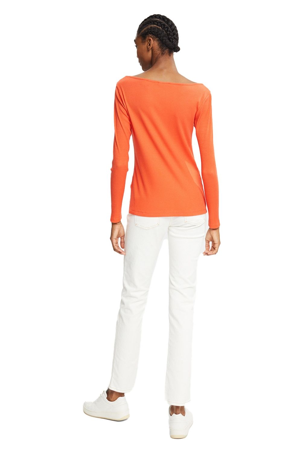 ESPRIT - Polera Manga Larga Algodón Mujer Esprit