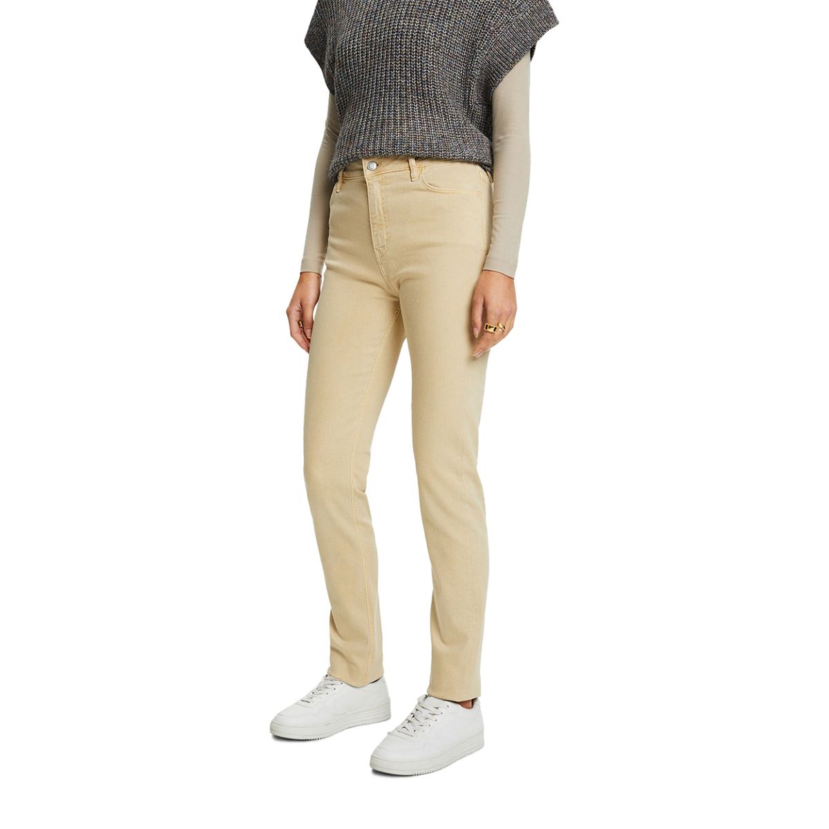 ESPRIT - Pantalón Slim Tiro Medio Mujer Esprit