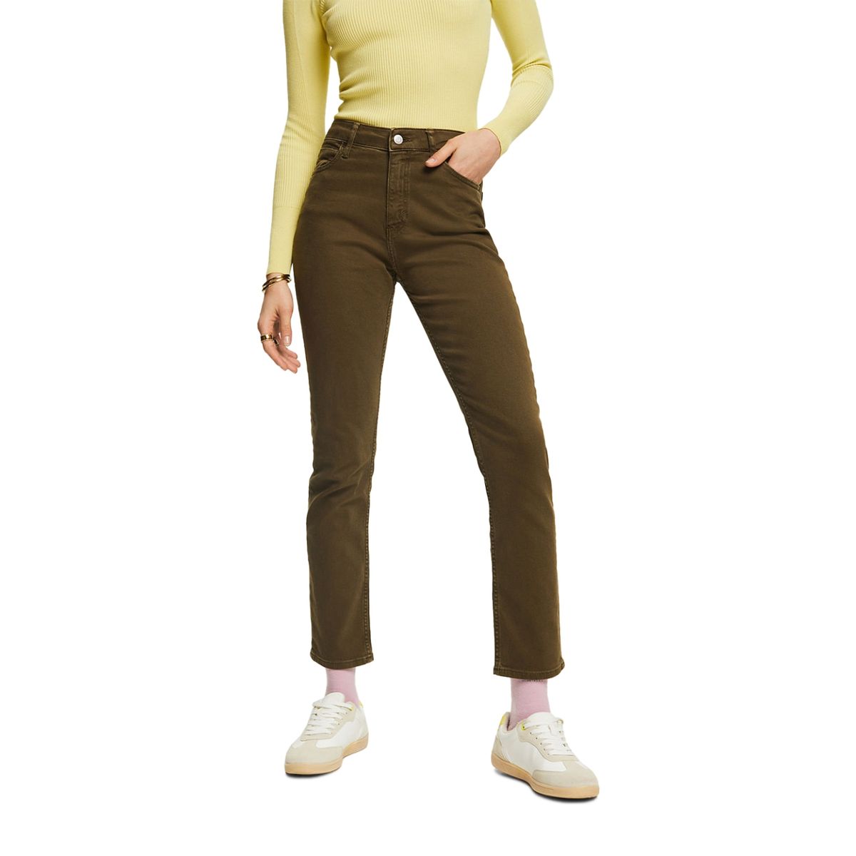 ESPRIT - Pantalón Slim Tiro Medio Mujer Esprit