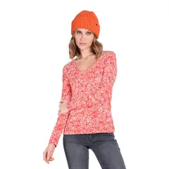 ESPRIT - Polera Manga Larga Algodón Mujer