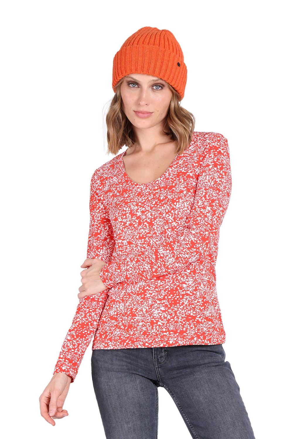 ESPRIT - Polera Manga Larga Algodón Mujer Esprit