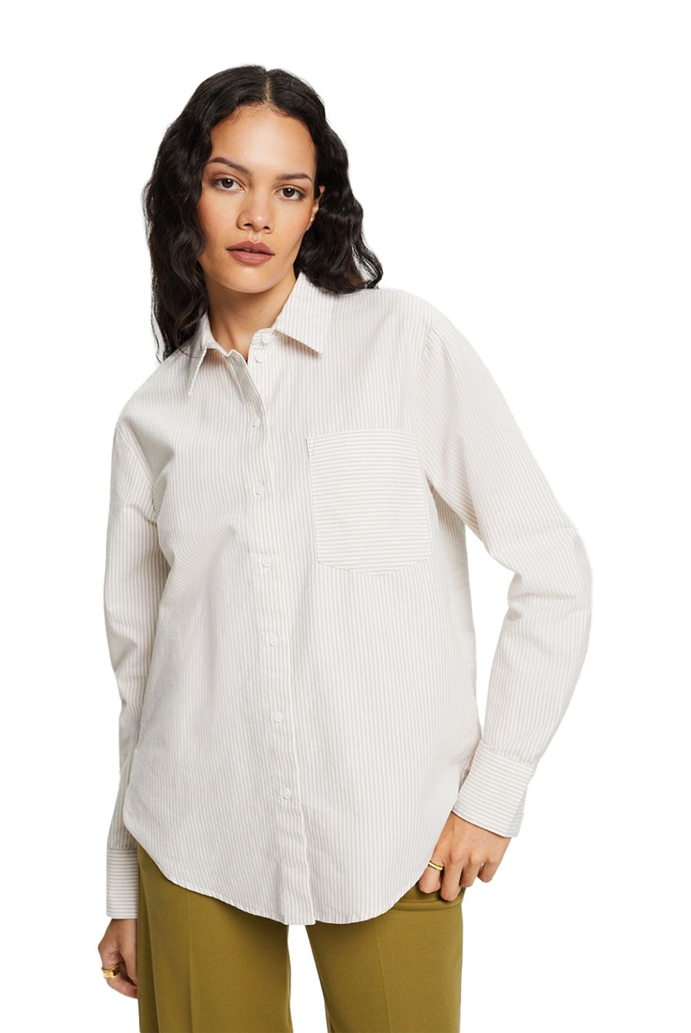 ESPRIT - Blusa Manga Larga Algodón Mujer Esprit
