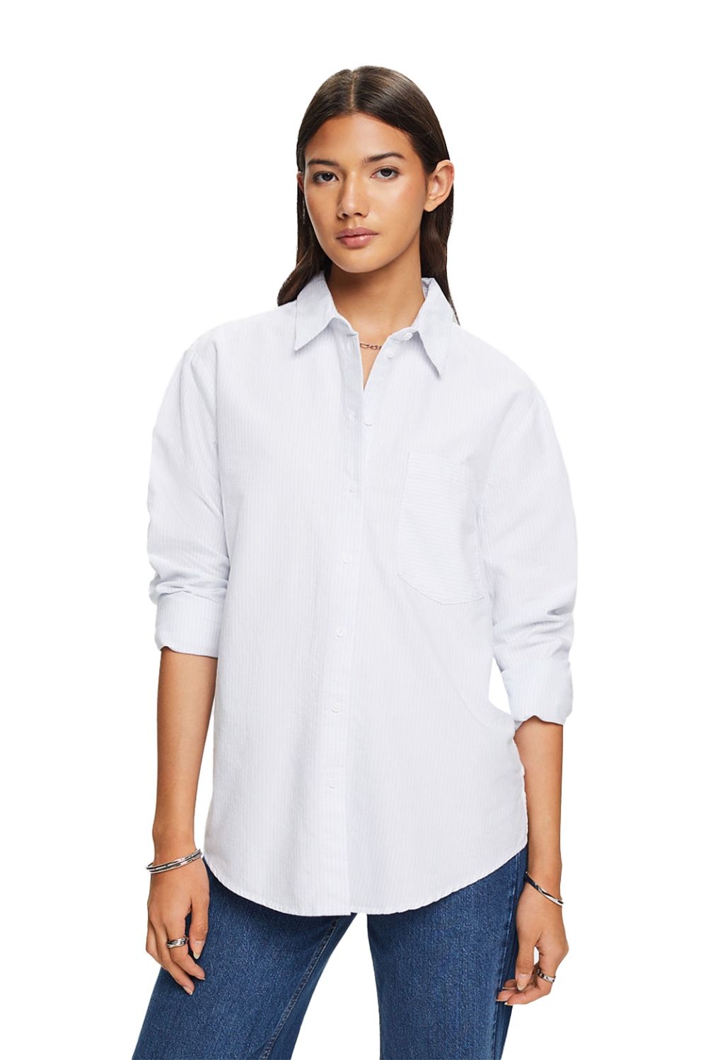 ESPRIT - Blusa Manga Larga Algodón Mujer Esprit