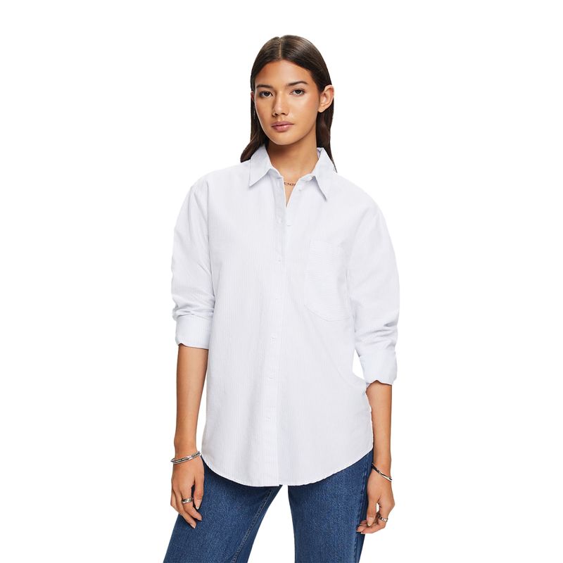 ESPRIT - Blusa Manga Larga Algodón Mujer Esprit