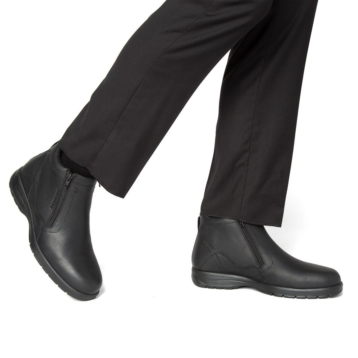 GUANTE - Botín Hombre Cuero Negro Guante