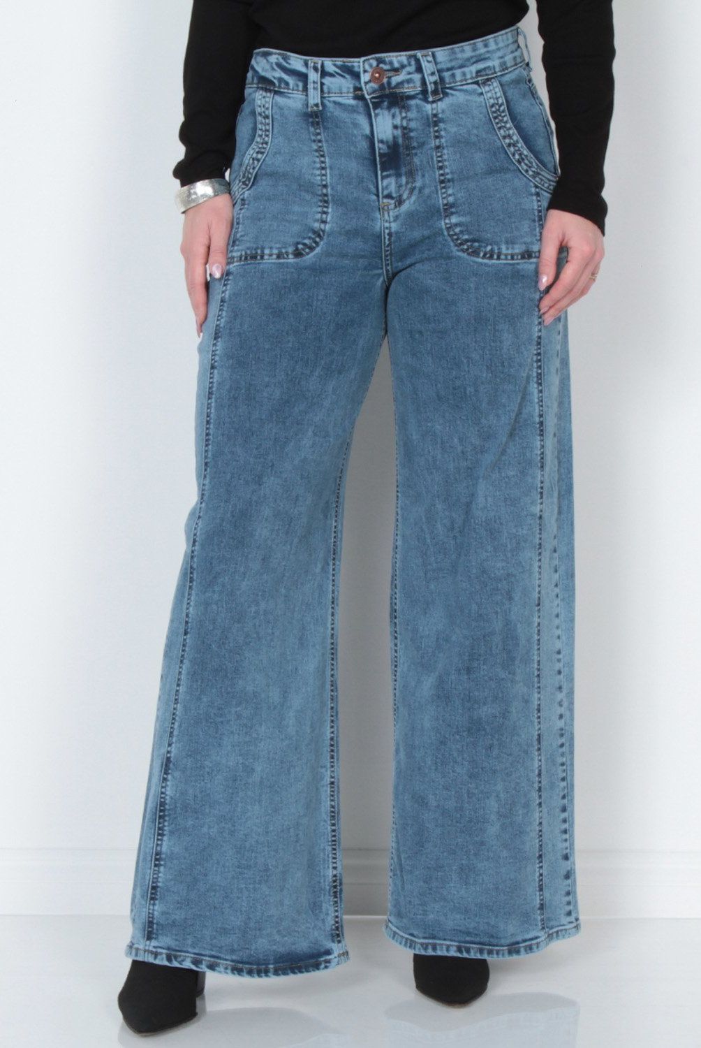WADOS - Jeans Cargo Tiro Alto Mujer Wados