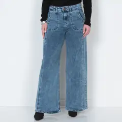 WADOS - Jeans Cargo Tiro Alto Mujer