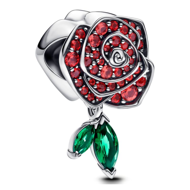 PANDORA - Charm Rosa Floreciendo Brillante Mujer Pandora