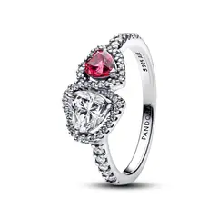 PANDORA - Anillo Halo Corazones Mujer