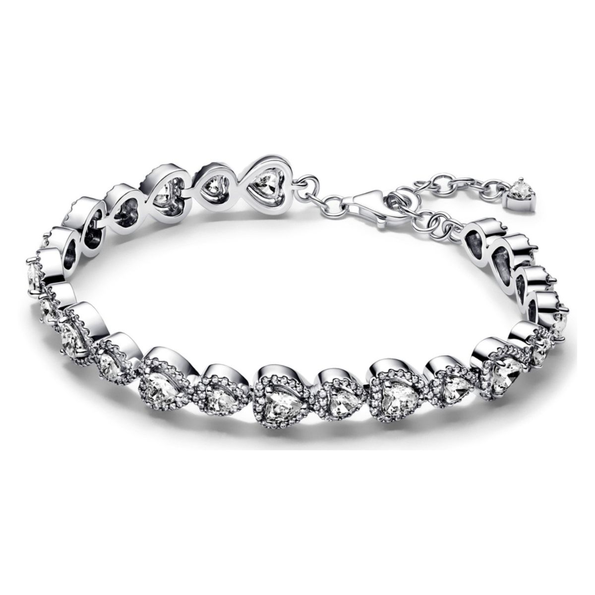 PANDORA - Brazalete Halo Corazones Mujer Pandora