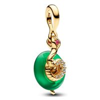 Charm Colgante Serpiente Verde Mujer
