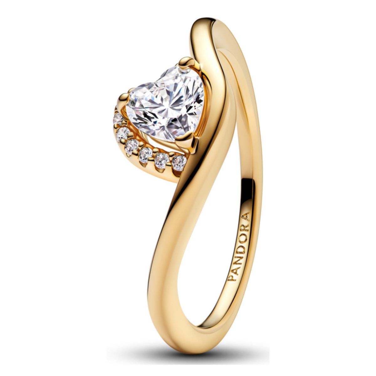 PANDORA - Anillo Corazón Ondulado Mujer Pandora