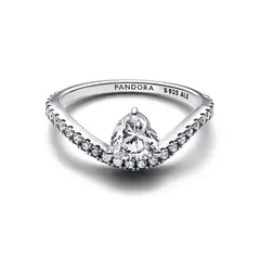 PANDORA - Anillo Corazón Ondulado Pavé Mujer