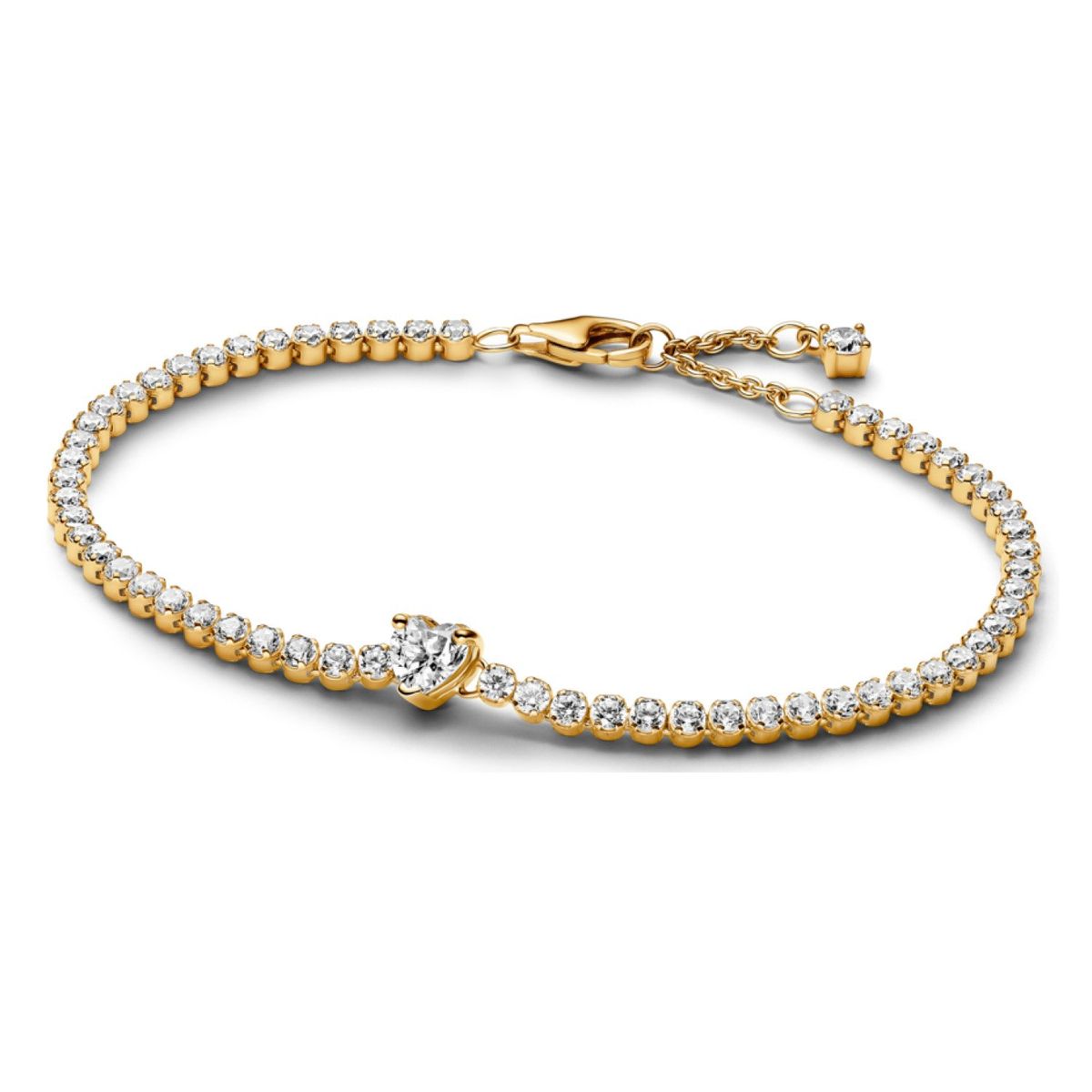 PANDORA - Brazalete Corazón Brillante Mujer Pandora