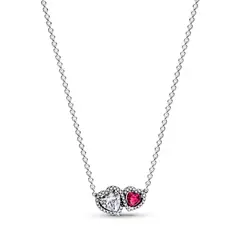 PANDORA - Collar Halo Corazones T45 Mujer