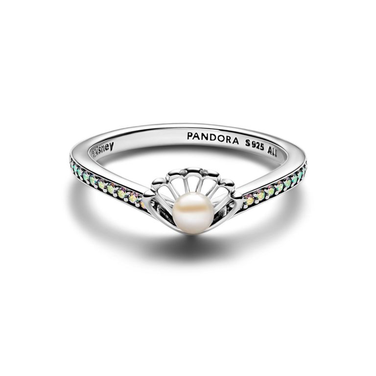 Anillo Perla Princesa Ariel Mujer Blanco 50