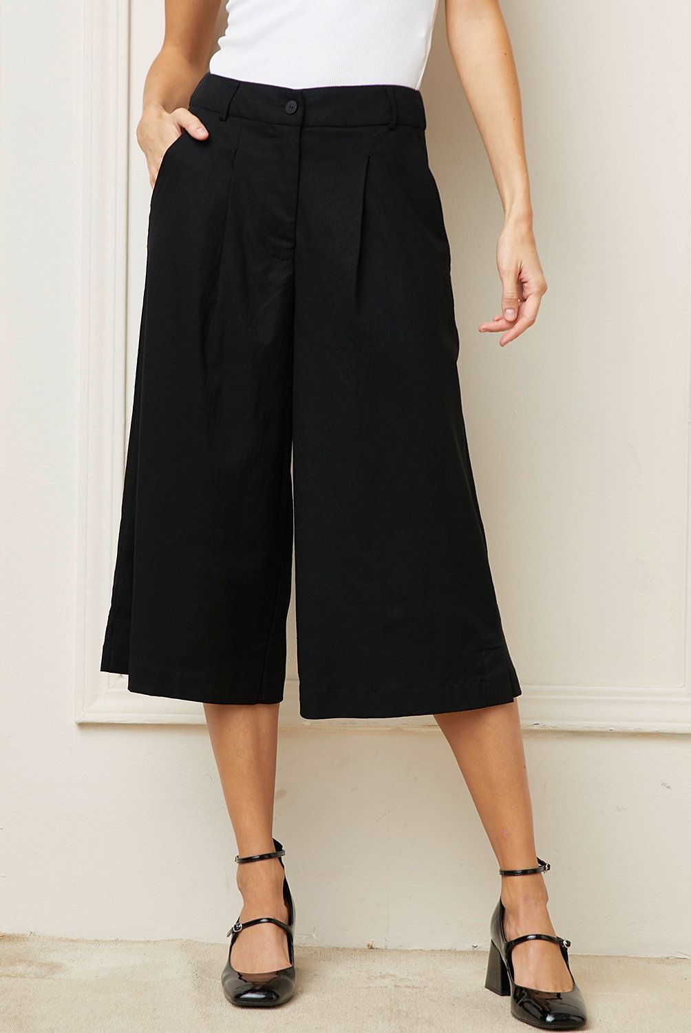 BASEMENT - Pantalón Capri Basement Mujer Tiro Medio