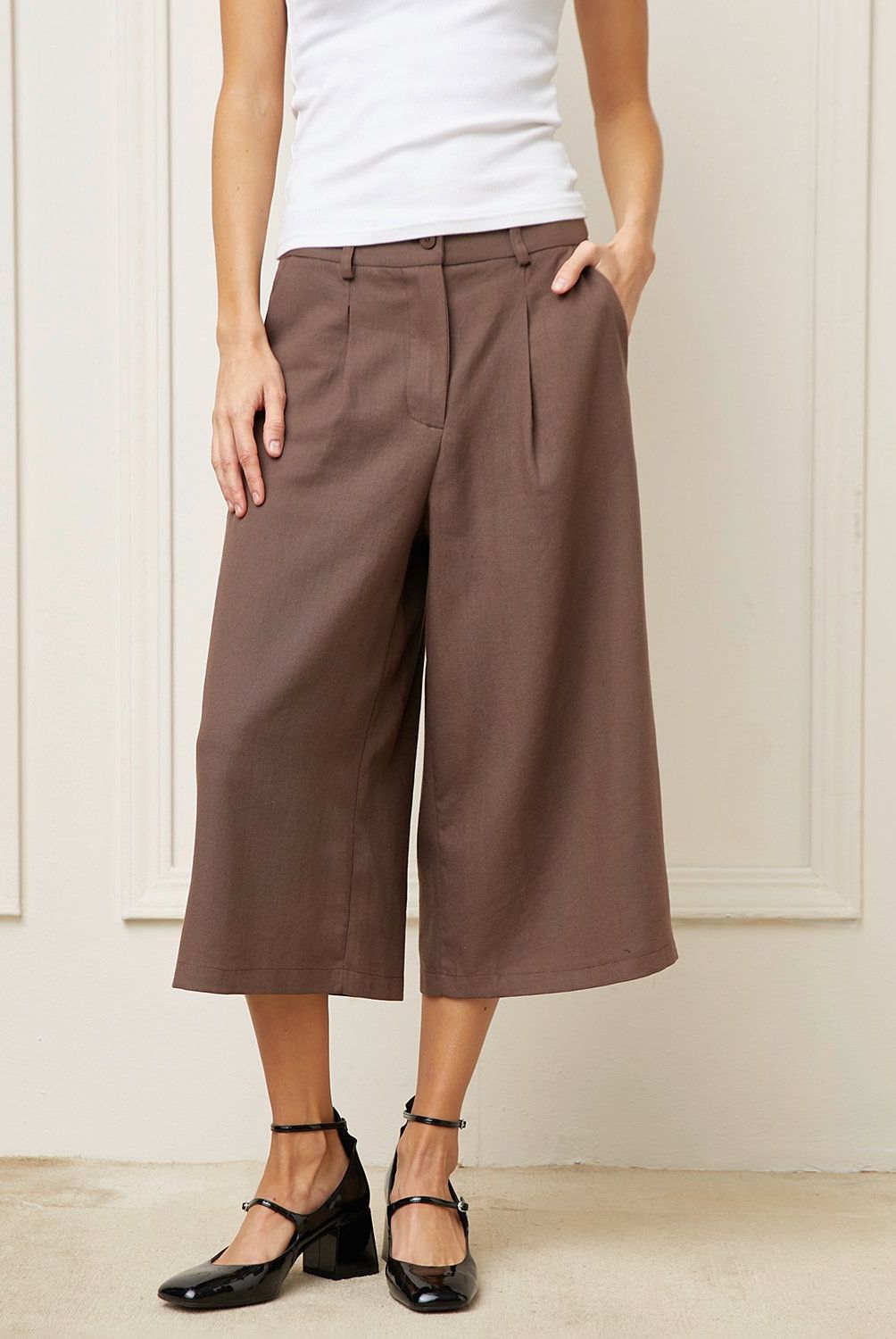 BASEMENT - Pantalón Capri Basement Mujer Tiro Medio