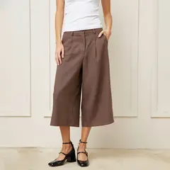 BASEMENT - Pantalón Capri Tiro Medio Casual Mujer