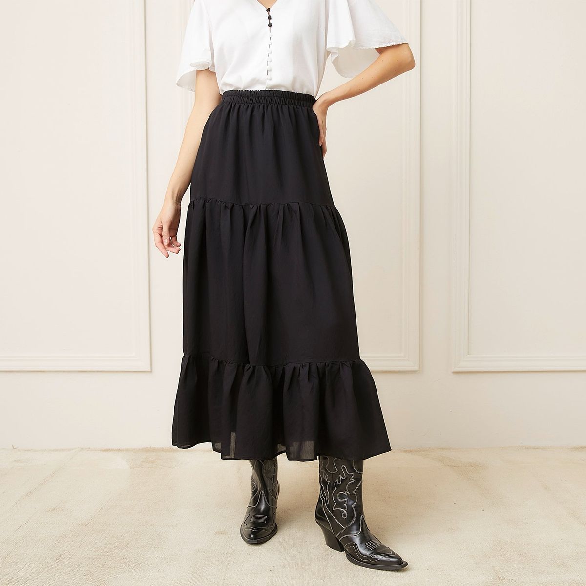 BASEMENT - Falda Midi Mujer Basement