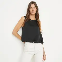 BASEMENT - Blusa Sin Mangas Mujer Cuello Redondo